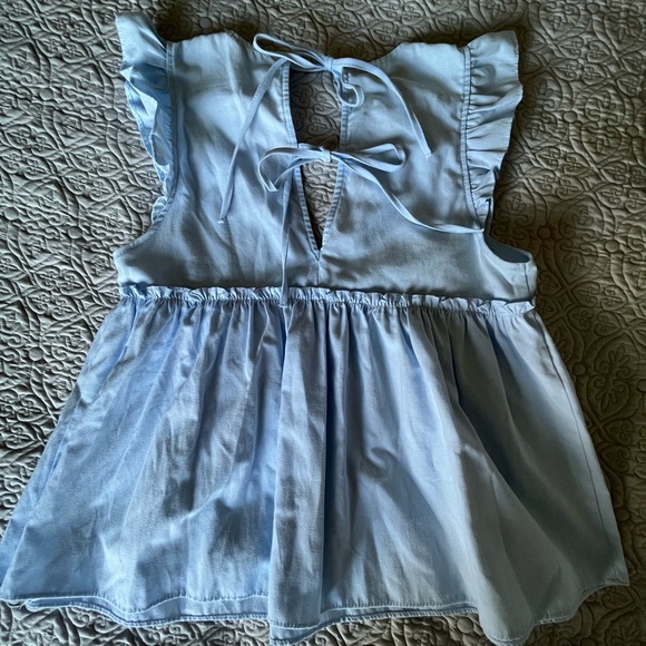 Powder Blue Baby Doll Top - Picture 2 of 2